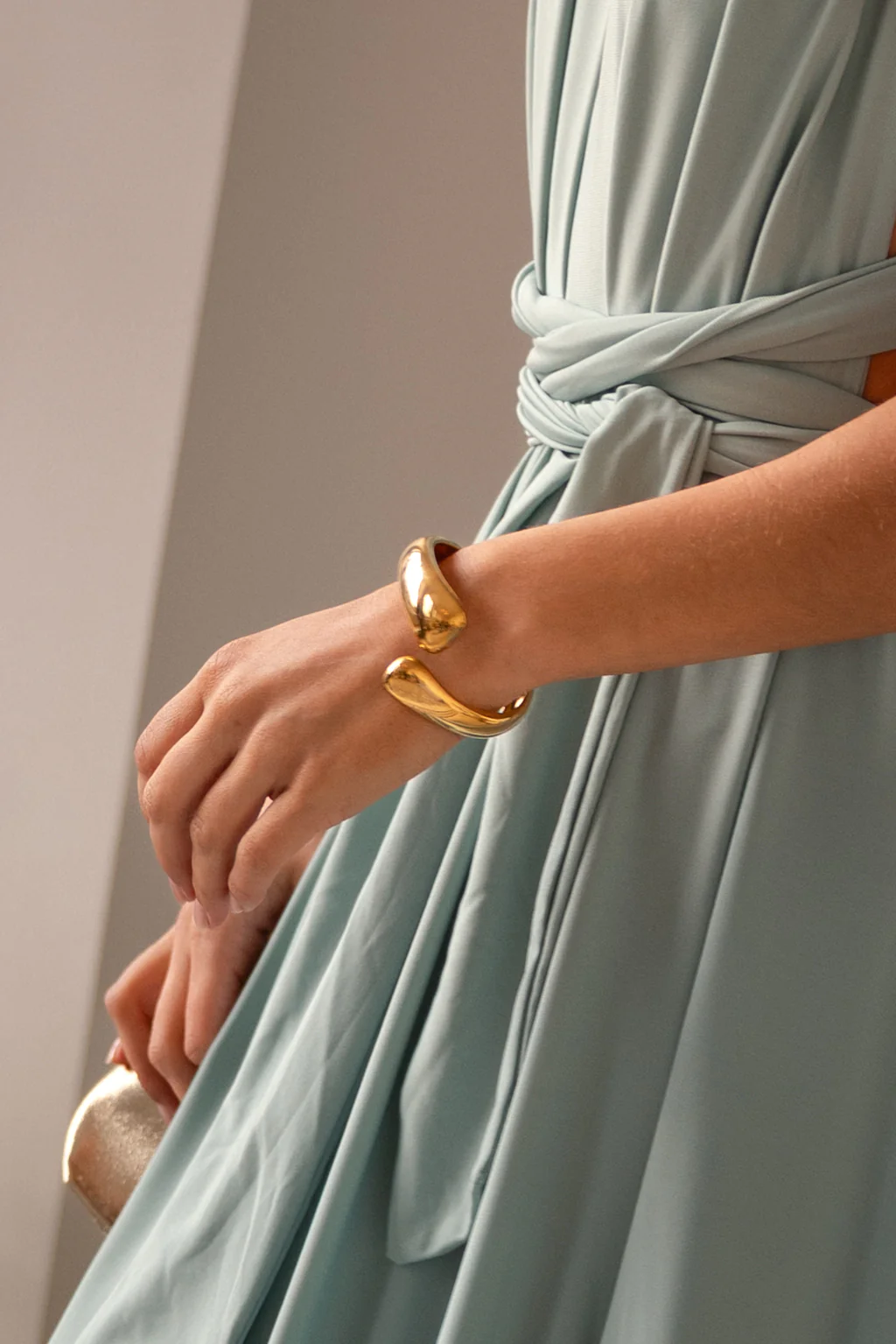 Bracelet croisé or