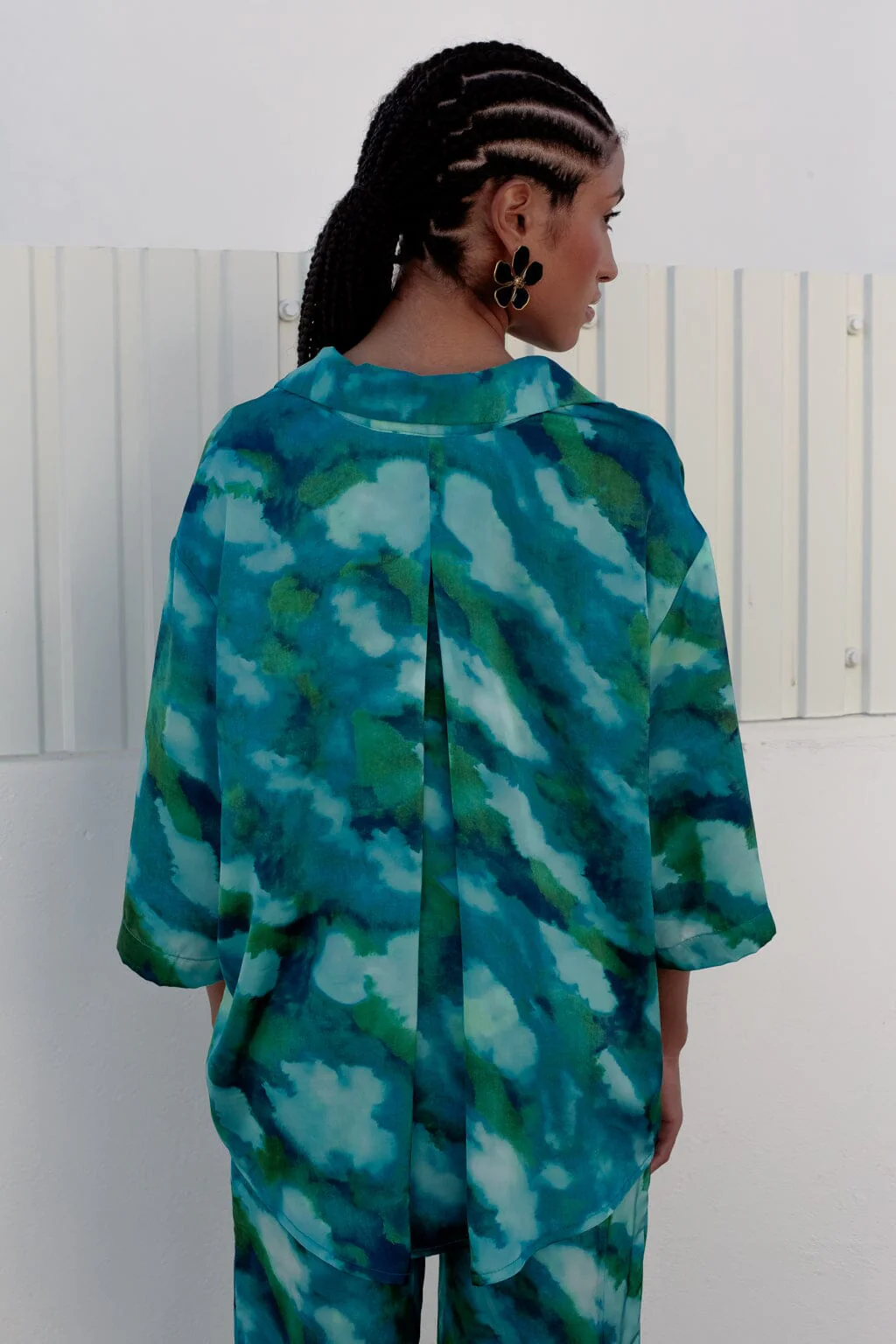 Chemise Diva tie & dye bleu - Image 3