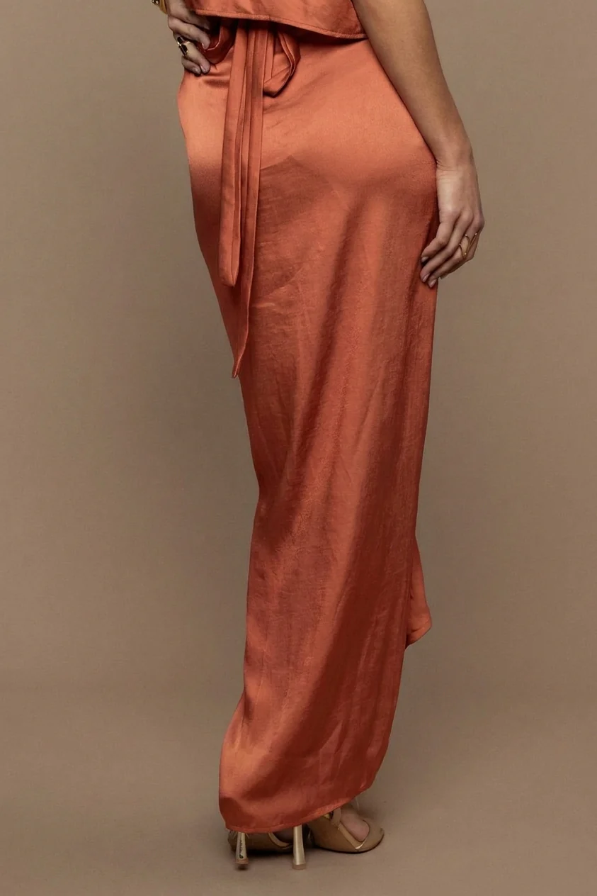 Jupe nouée terracotta - Image 3