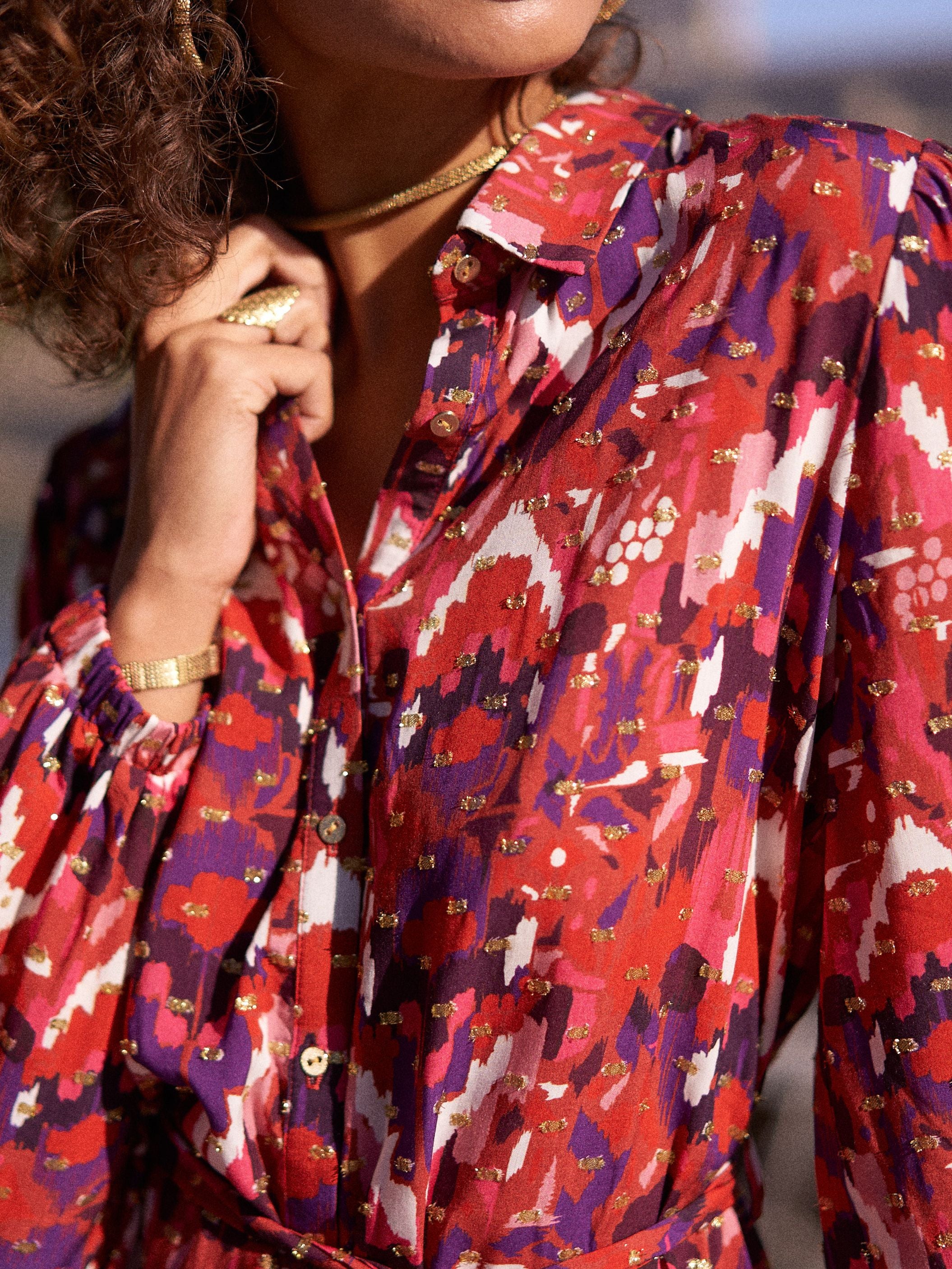 Robe Aliénor - imprimé lurex - Image 5
