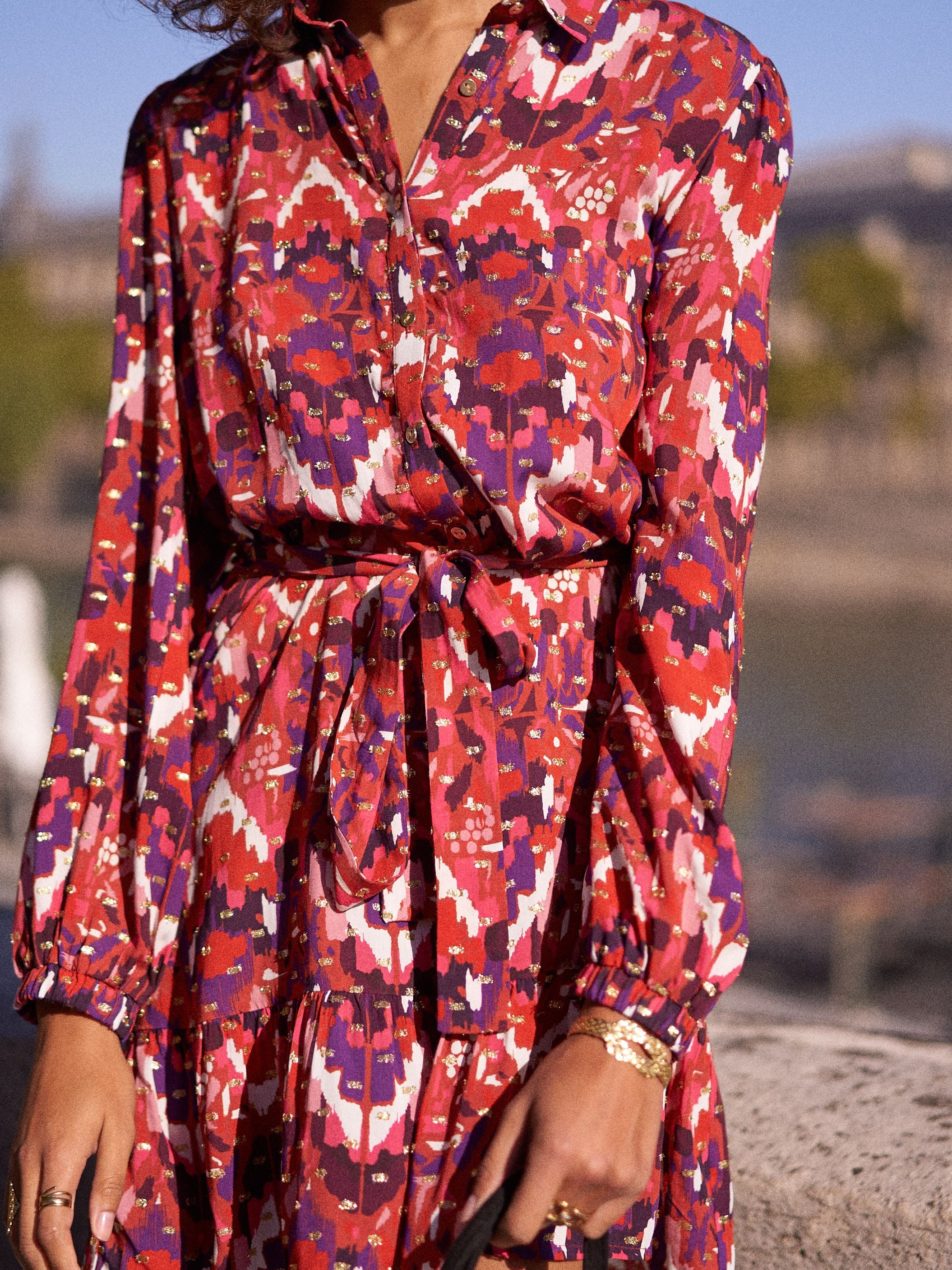Robe Aliénor - imprimé lurex - Image 8