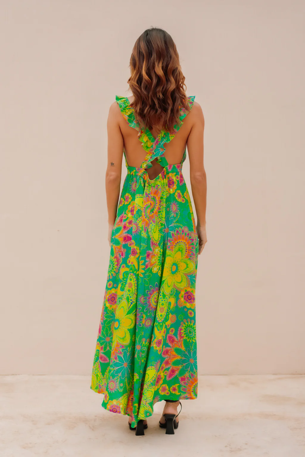 Robe Cabrelle imprimé vert - Image 5
