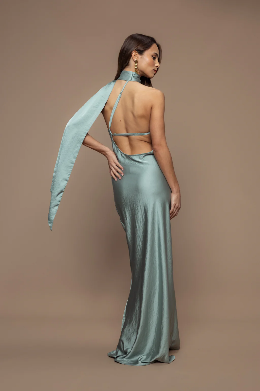 Robe écharpe allure sauge - Image 4