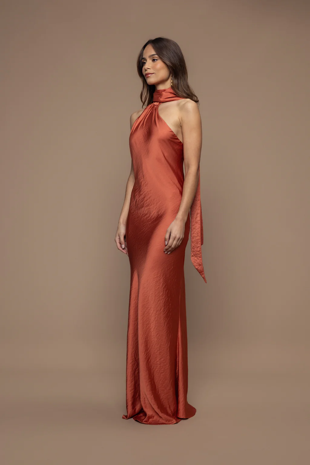 Robe écharpe allure terracotta - Image 3