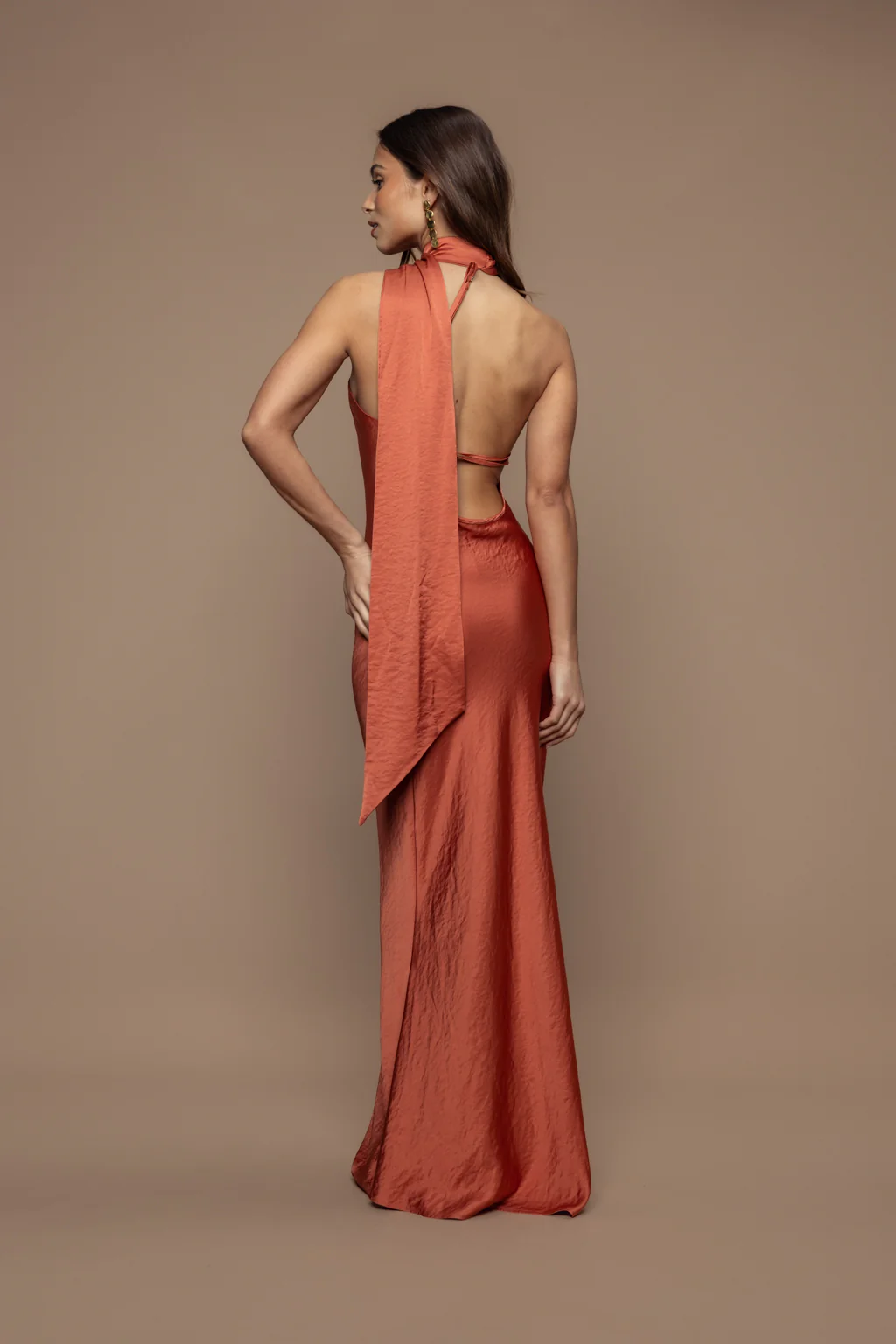 Robe écharpe allure terracotta - Image 5