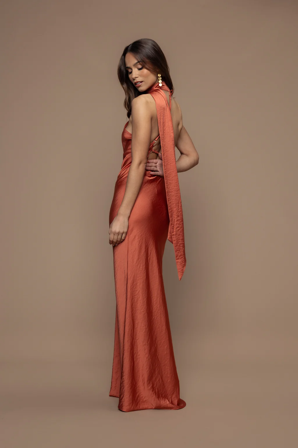 Robe écharpe allure terracotta - Image 6