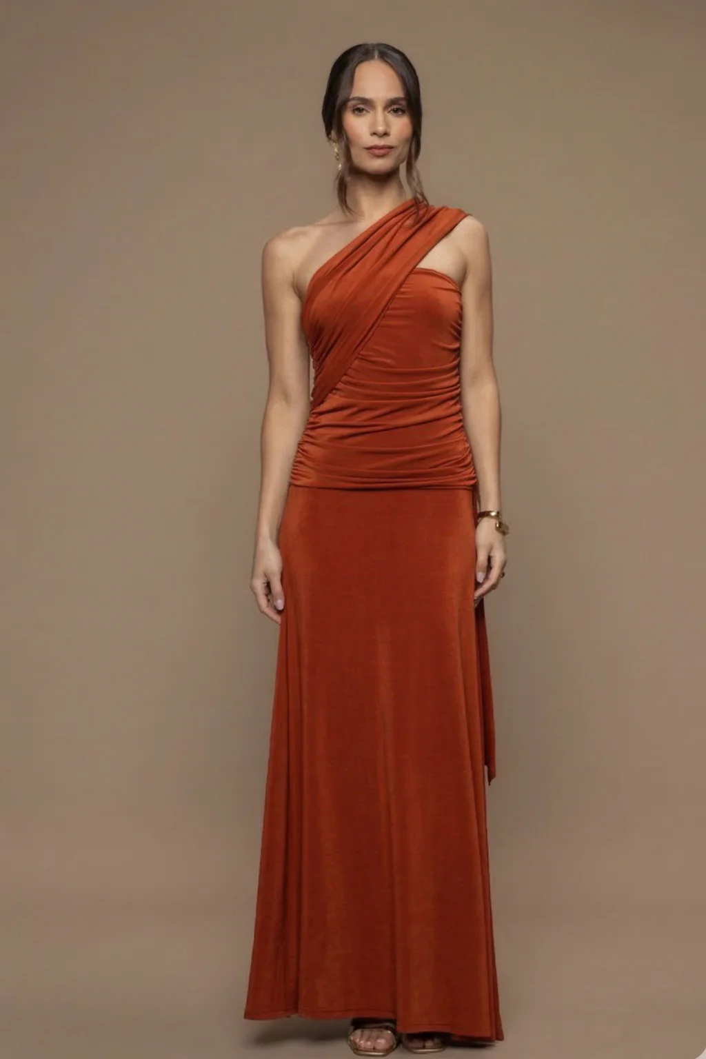 Robe écharpe Fatale terracotta - Image 3
