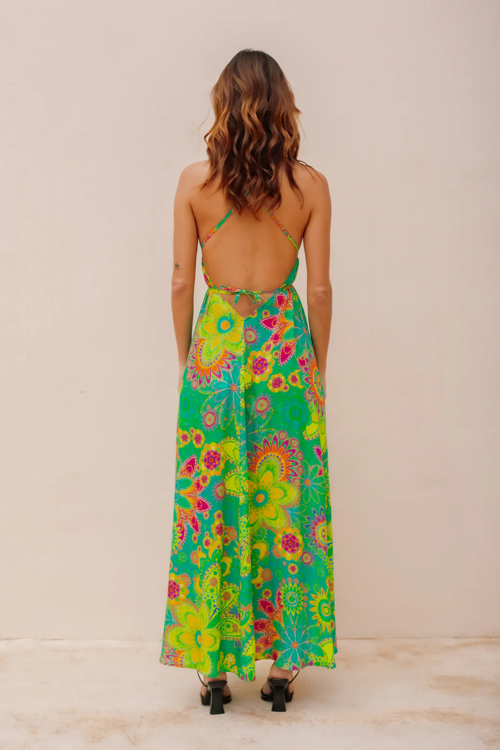 Robe Maceio imprimé vert - Image 5
