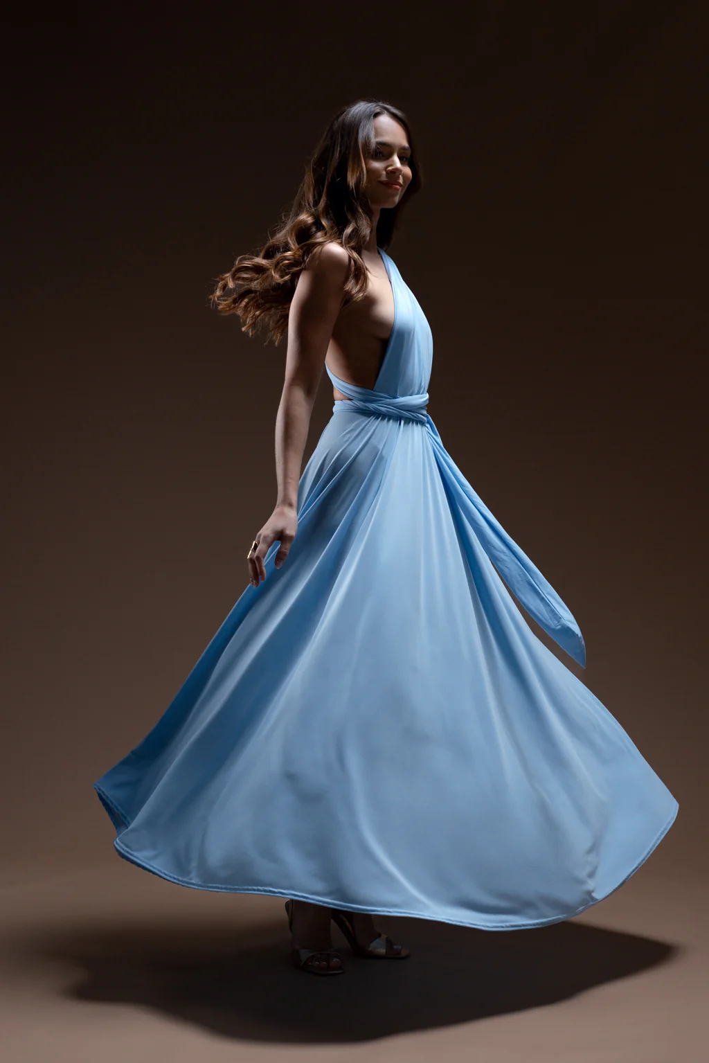 Robe Prestance bleu ciel - Image 8