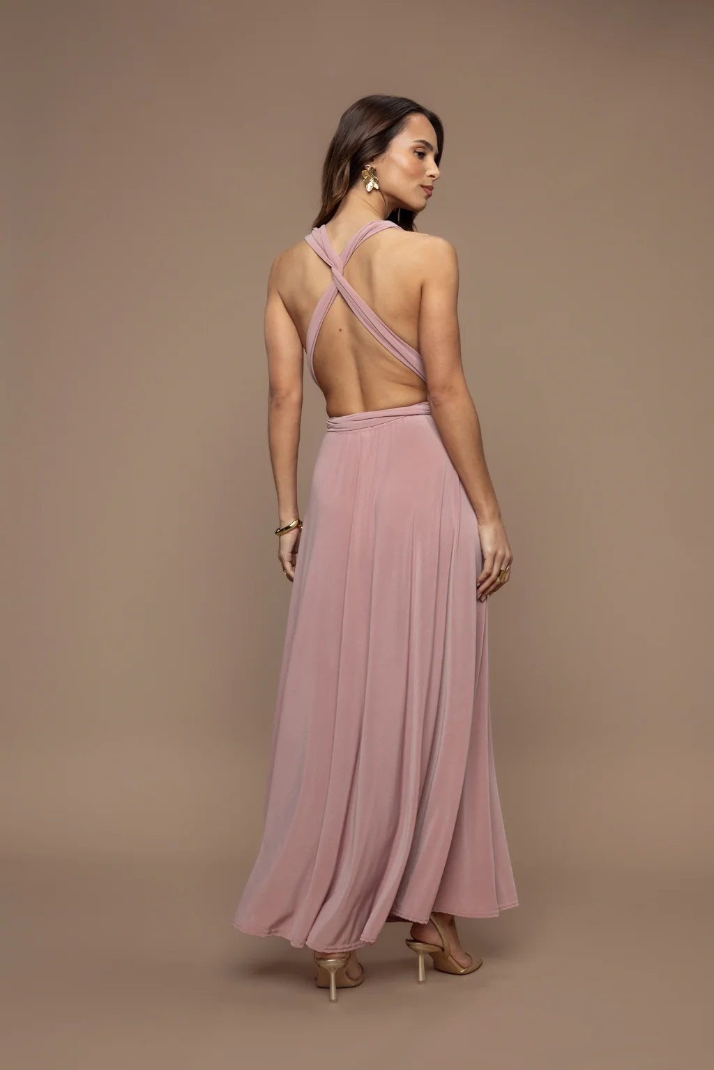 Robe Prestance Rose poudré - Image 4
