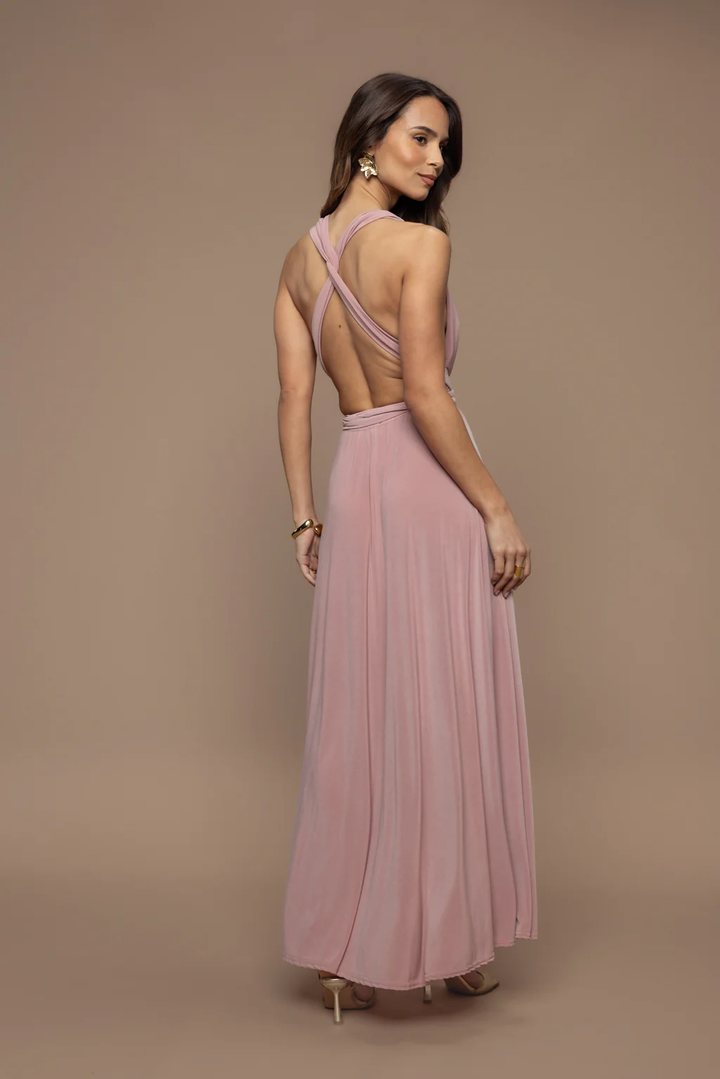 Robe Prestance Rose poudré - Image 5