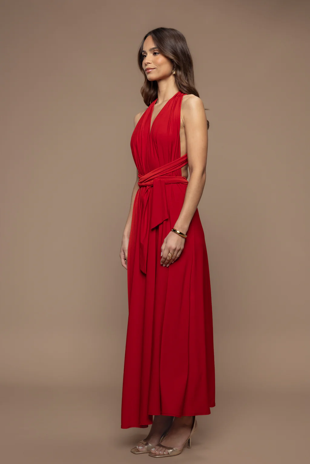 Robe Prestance Rouge brique - Image 3