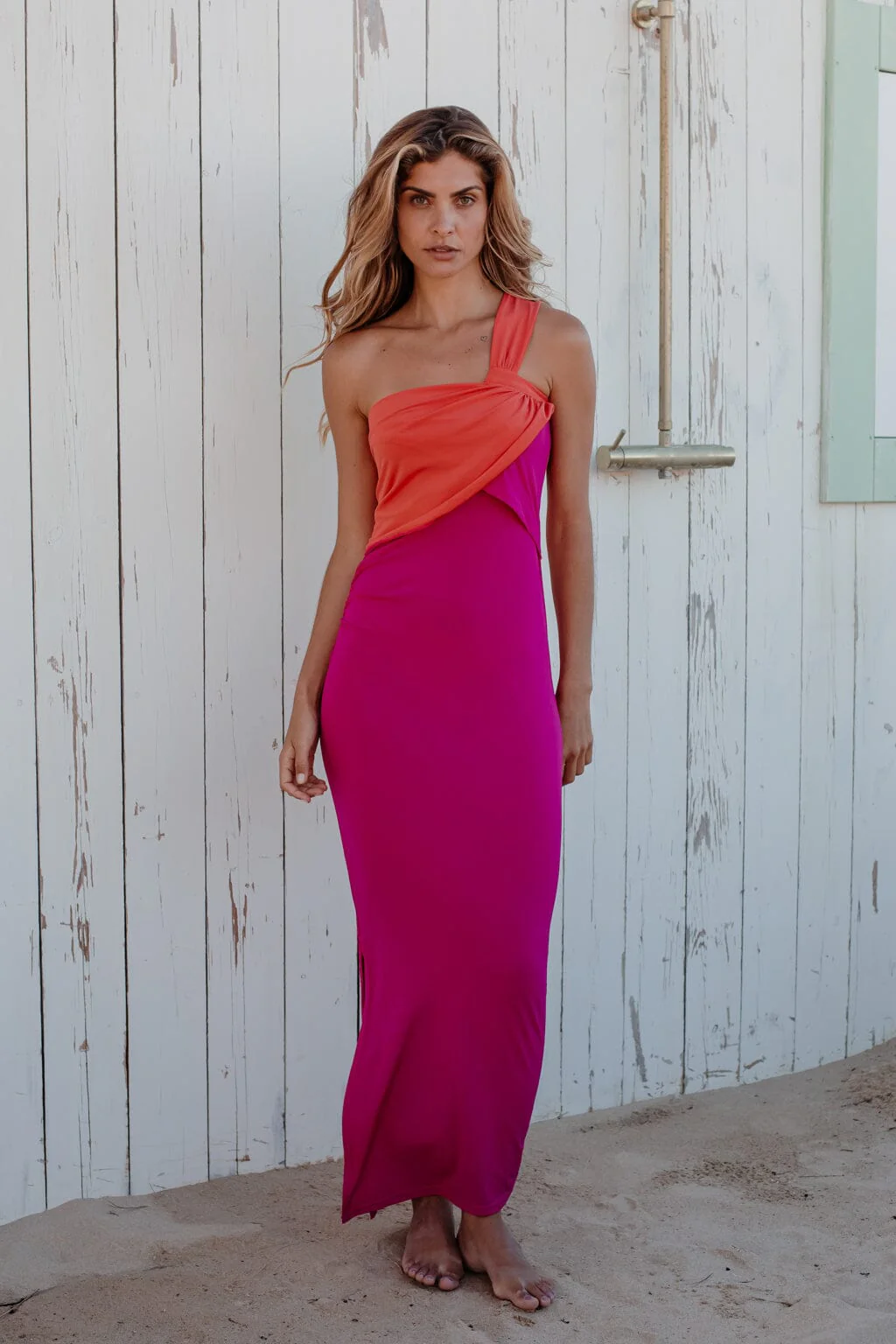 Robe Vive bicolore rose fuchsia - Image 2