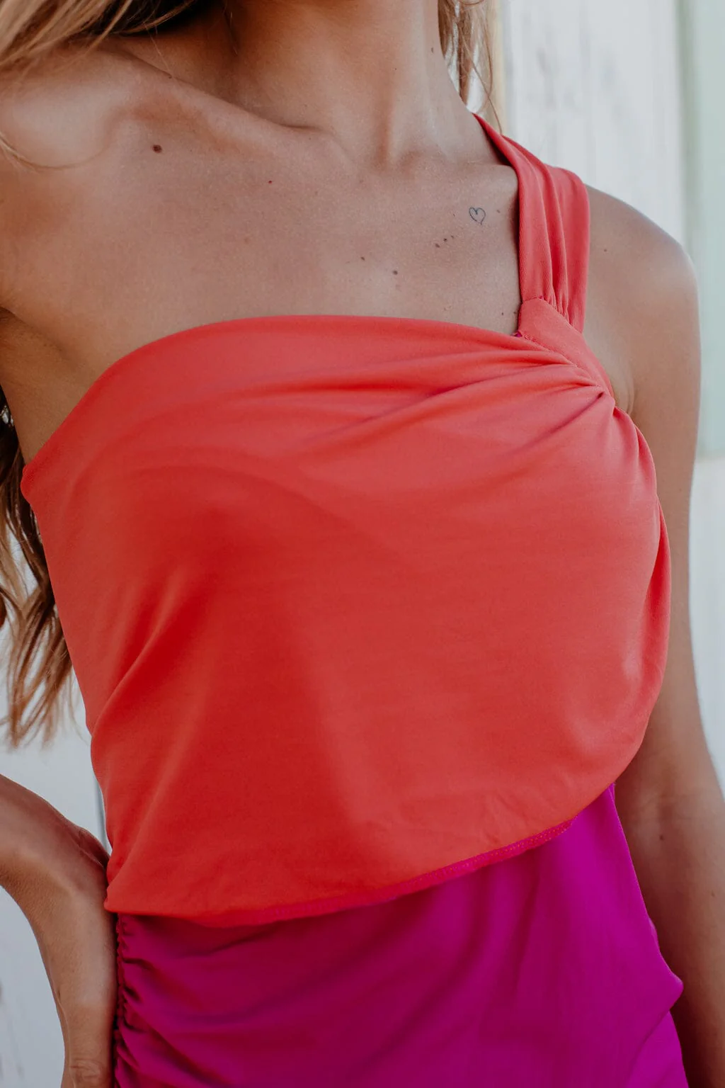 Robe Vive bicolore rose fuchsia - Image 3