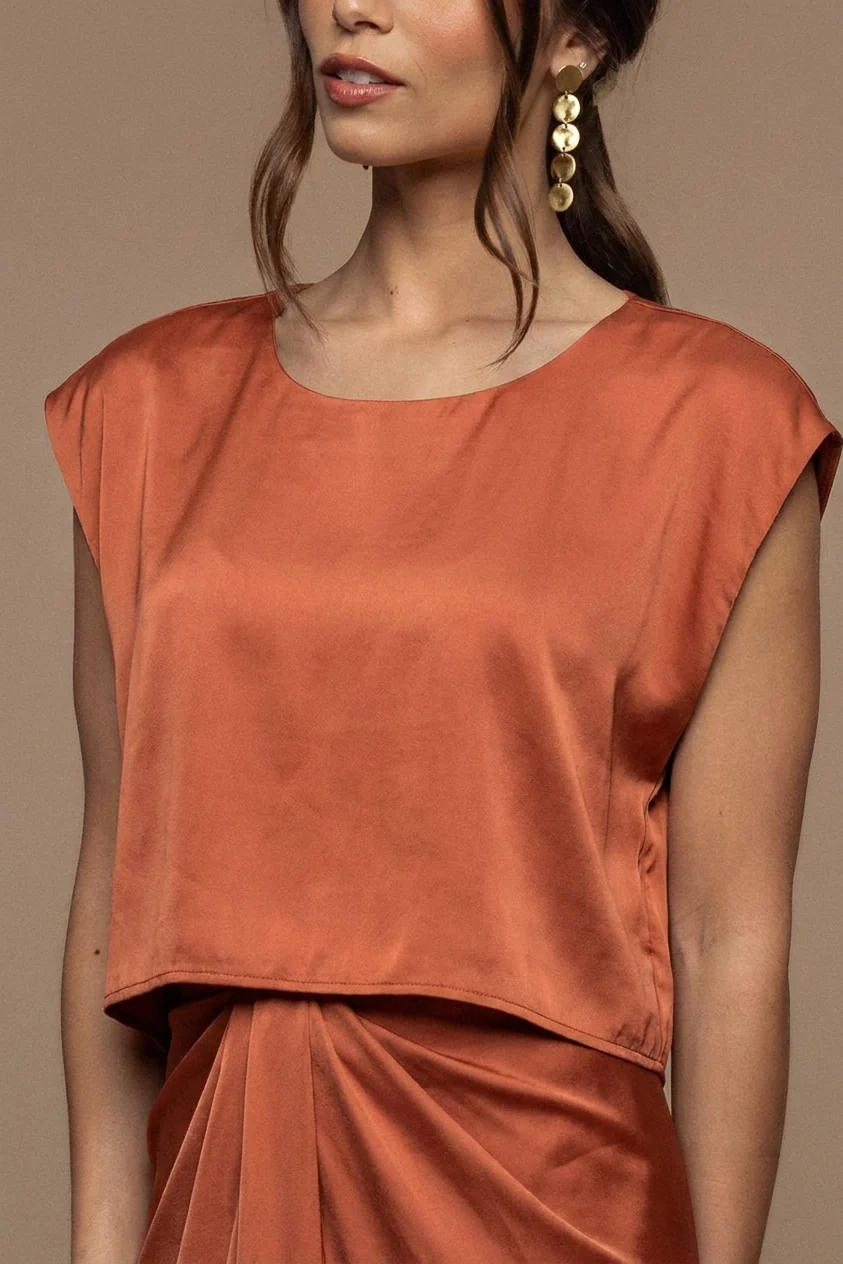 Top évadé terracotta